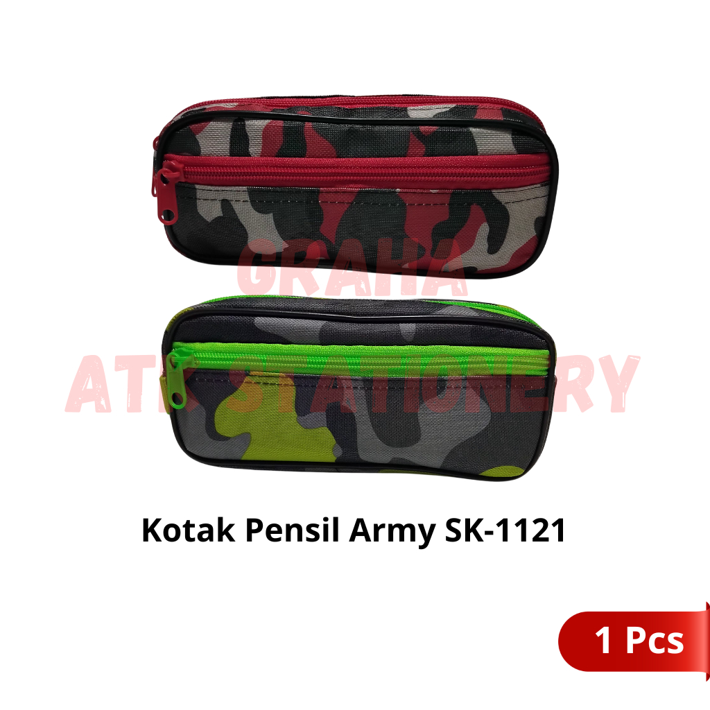 

Kotak Pensil 2 Sleting Army SK-1121 / Tempat Pensil / Pencil Case 2 Sleting Army SK-1121