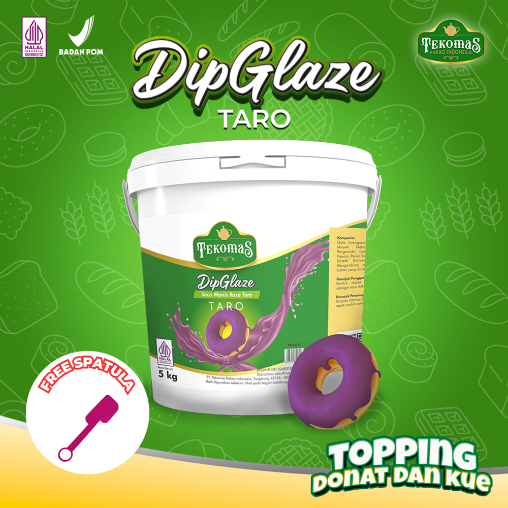

TEKOMAS - Dip Glaze Rasa Taro/Ubi Ungu 5 Kg (FREE SPATULA) Topping Donut Lumer Bahan Kue Donat