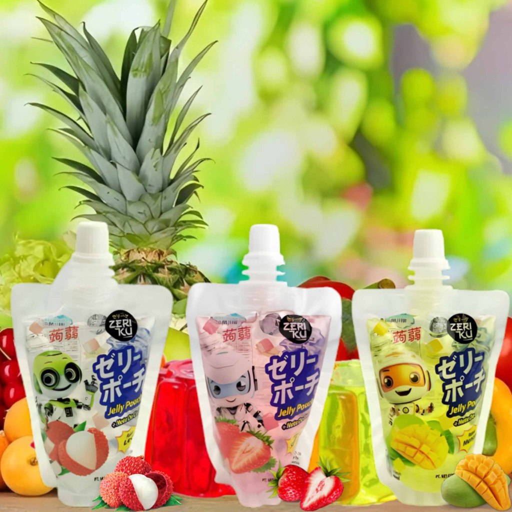 

Jelly Pouch Nata De Coco * Konjak Jelly * Aneka Varian Rasa Jelly * 60ml Isi 20pcs