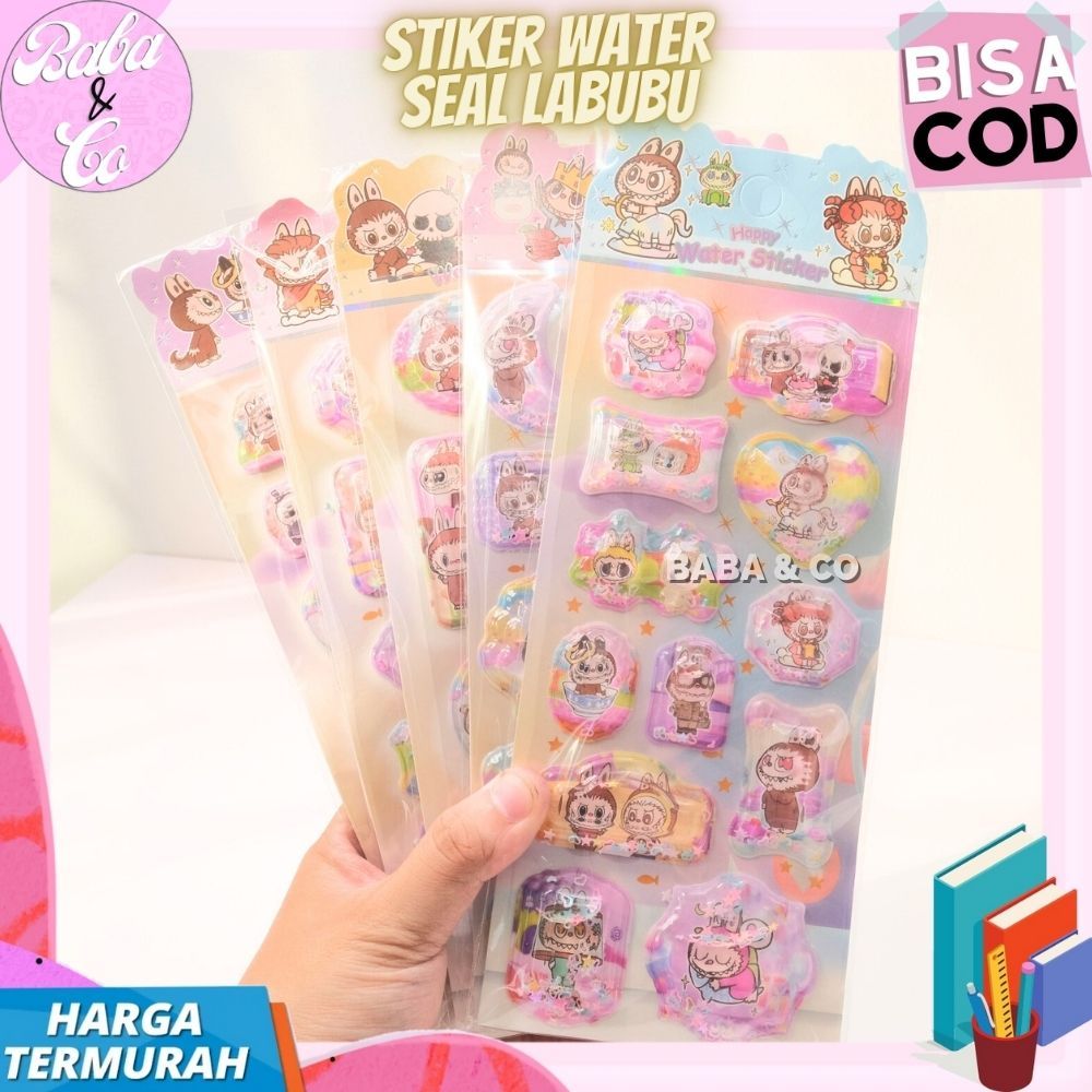 

STIKER LABUBU AIR WATER SEAL STIKER DEKORATIF LABUBU WATER SEAL LABEL STIKER 3D AIR WATER SEAL LABUBU LUCU UNIK