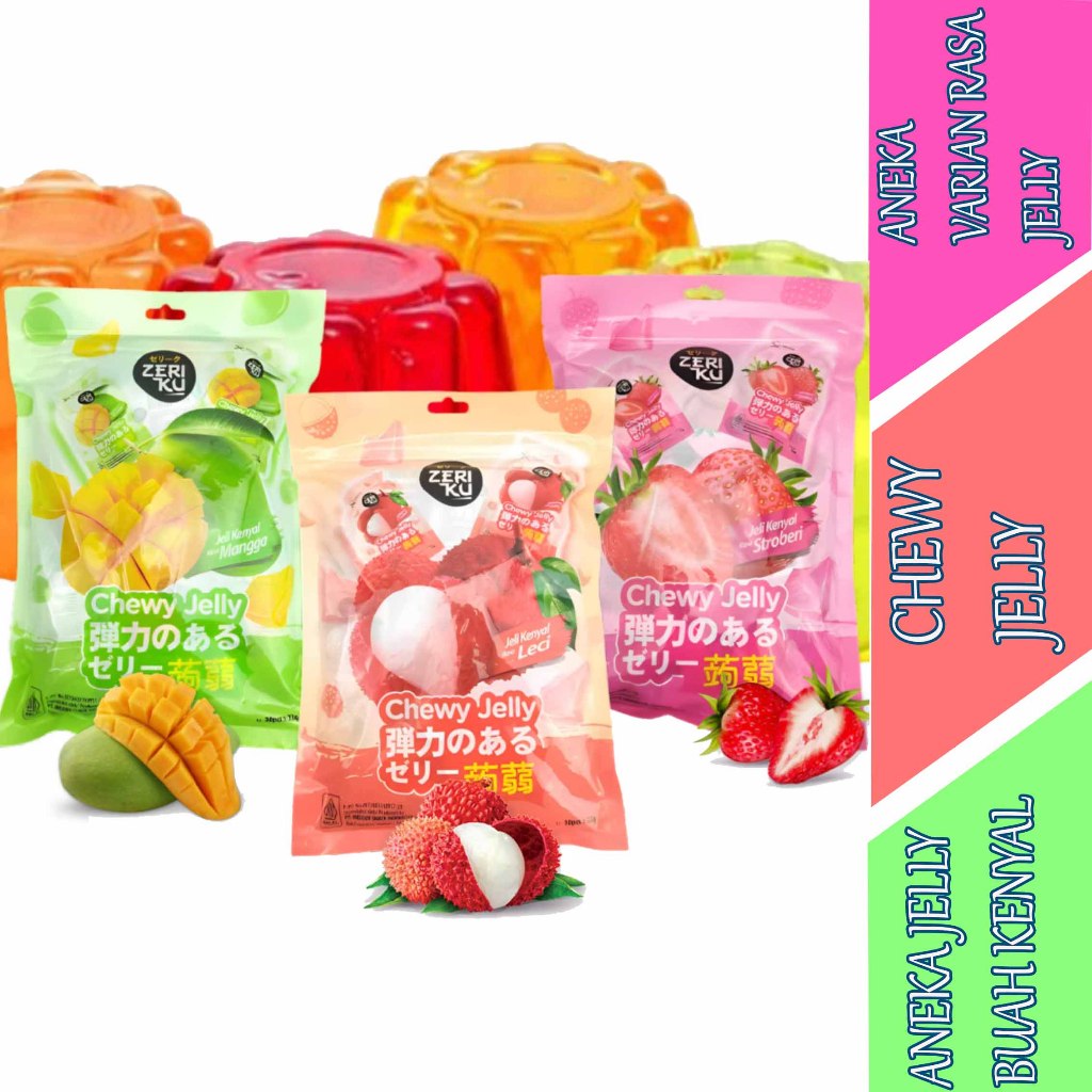 

Jelly Aneka Varian Rasa Buah - Chewy Jelly - Aneka Jelly Buah Kenyal - 30pcs x 22gr