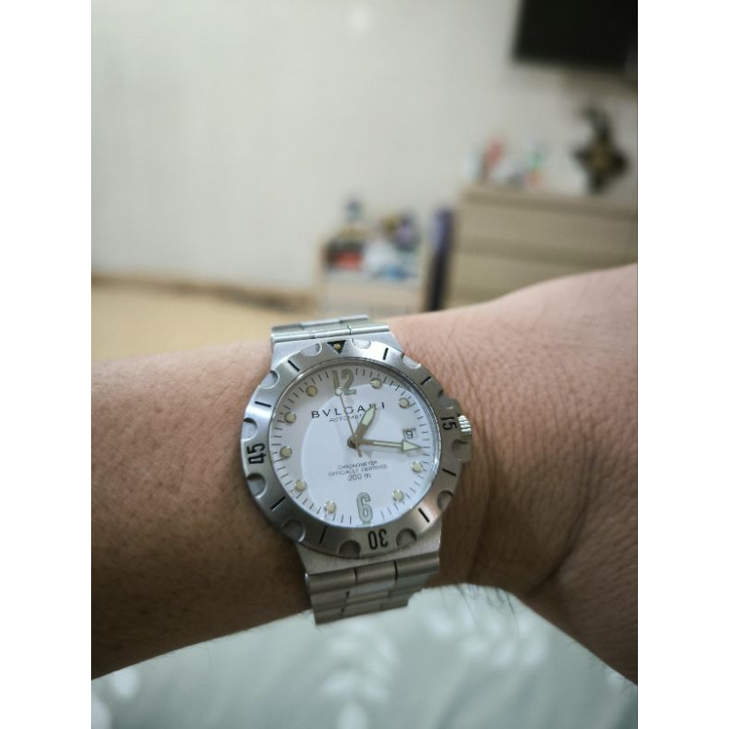 Jam tangan pria Bulgari Scuba Diagono Mint Condition
