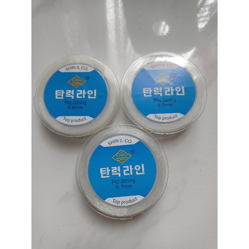 

tali elastis/tali karet Korea bening / transpay