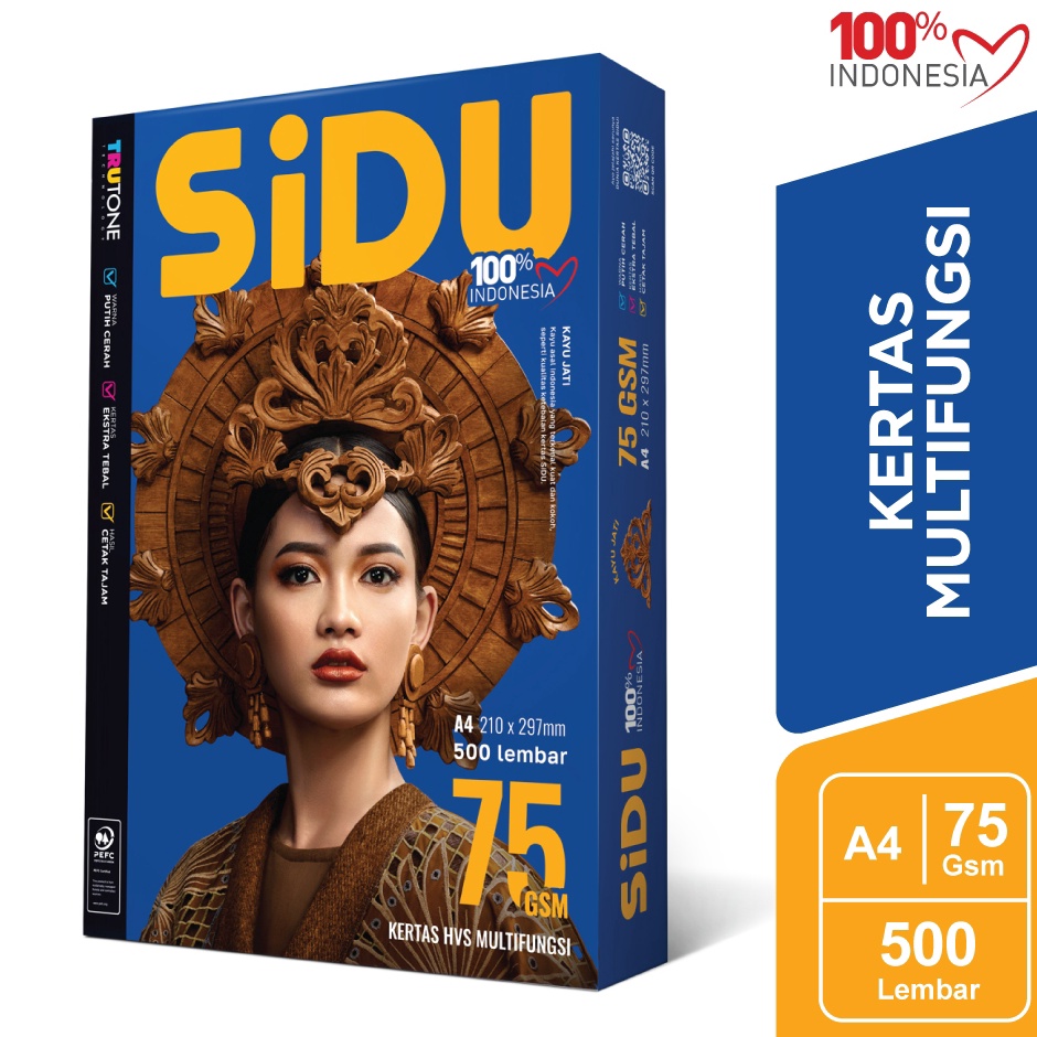 

KODE U54N SiDU Kertas Fotocopy 75 GSM A4