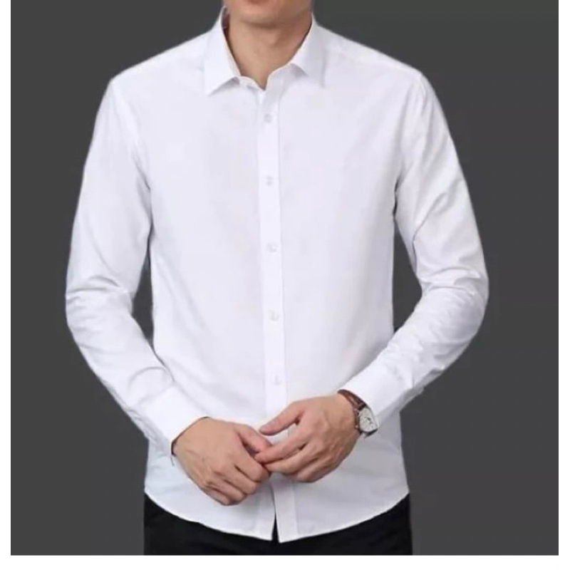 Kemeja Putih Polos | Kemeja Formal | Kemeja Putih Polos Pria Lengan Panjang | Baju Kerja Pria