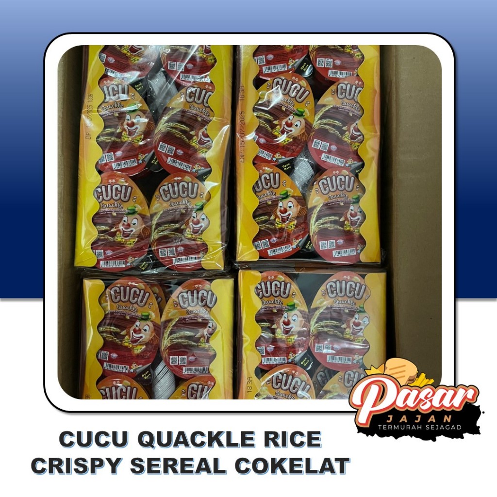 

Cucu Quackle Rice Crispy Isi 24pcs x 15gr Sereal Cokelat