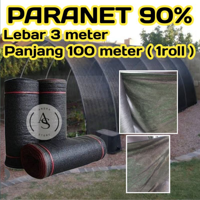 PARANET 90% Lebar 3 meter panjang 100 meter (1roll)