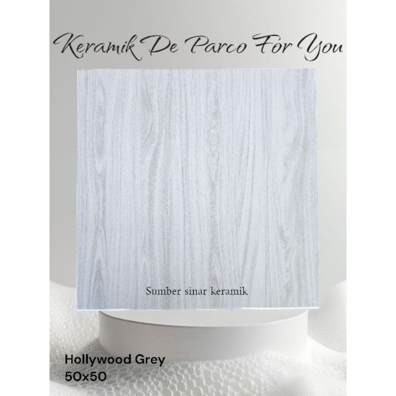 Keramik Lantai 50x50 Hollywood Grey | Glossy | De Parco | Kw-1