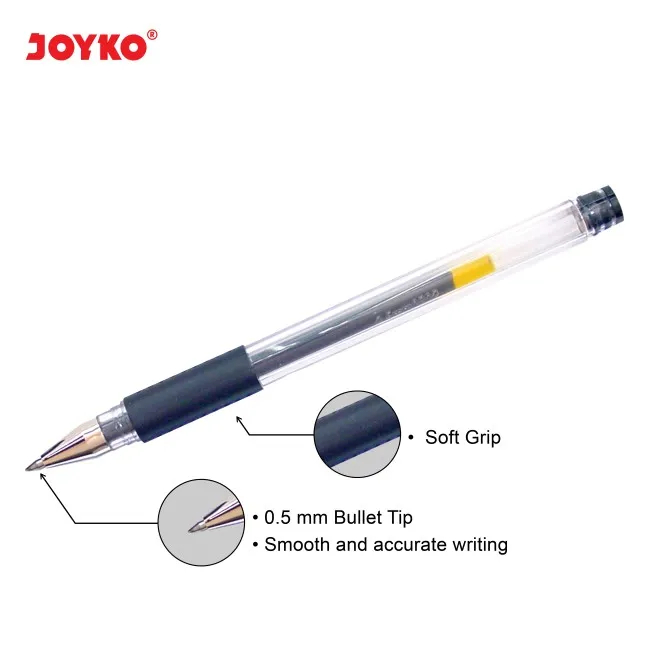 

D3W! Pulpen Gel / Gel Pen / Ballpoint Gel / Joyko JK100NT 0.5mm 12pcs Hitam & Biru