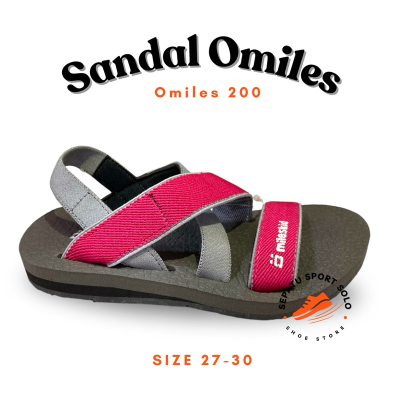 Sandal Omiles Valent Kids 2 Grey 27,28,29,30 Omiles 200