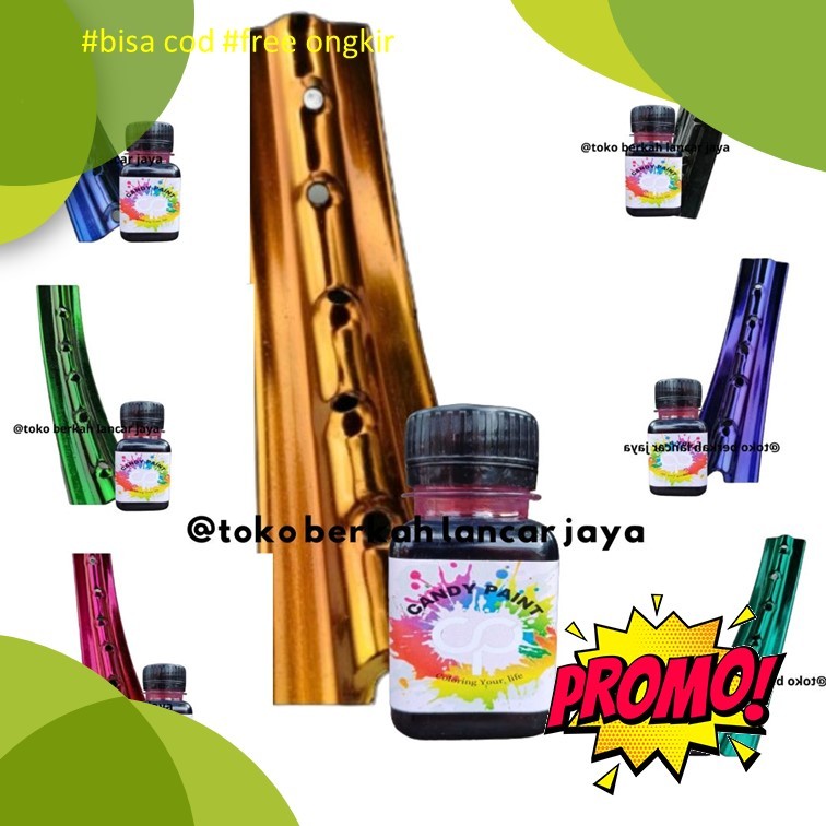 (OLES) 50 ML CANDY PAINT Cat Chrome/ Cat Pelapis Velg Candy Chrome / Cat Oles Chrome Candy
