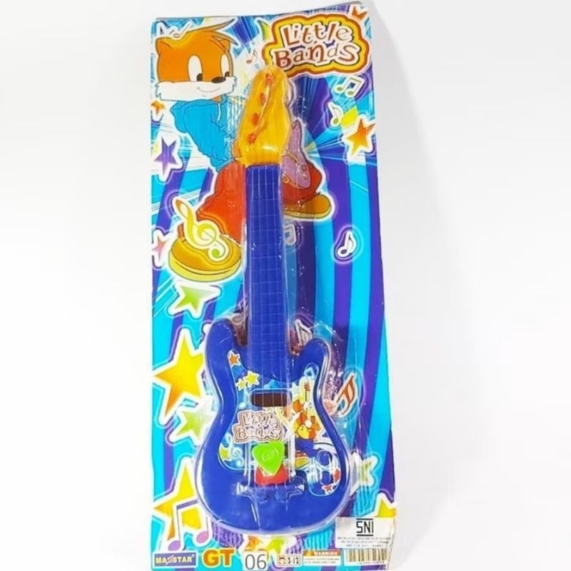 Gitar Little Bands GT-06 Mainan Edukasi Anak Guitar Star Super Star Alat Musik Petik Senar Terlaris 