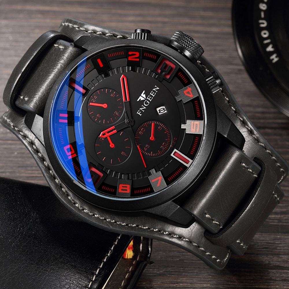 Jam Tangan Pria Sporty Fngeen Lexier Desain Modern Maskulin Fitur Tanggal Aktif Tahan Air 3 ATM Mate