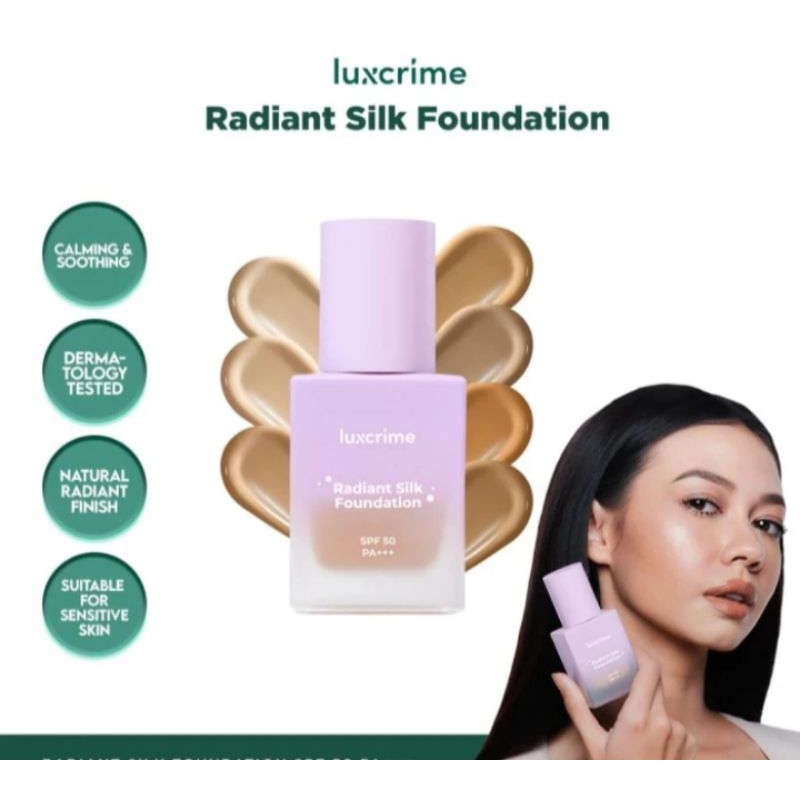 luxcrime radiant silk foundation spf50 30g / luxcrime foundation