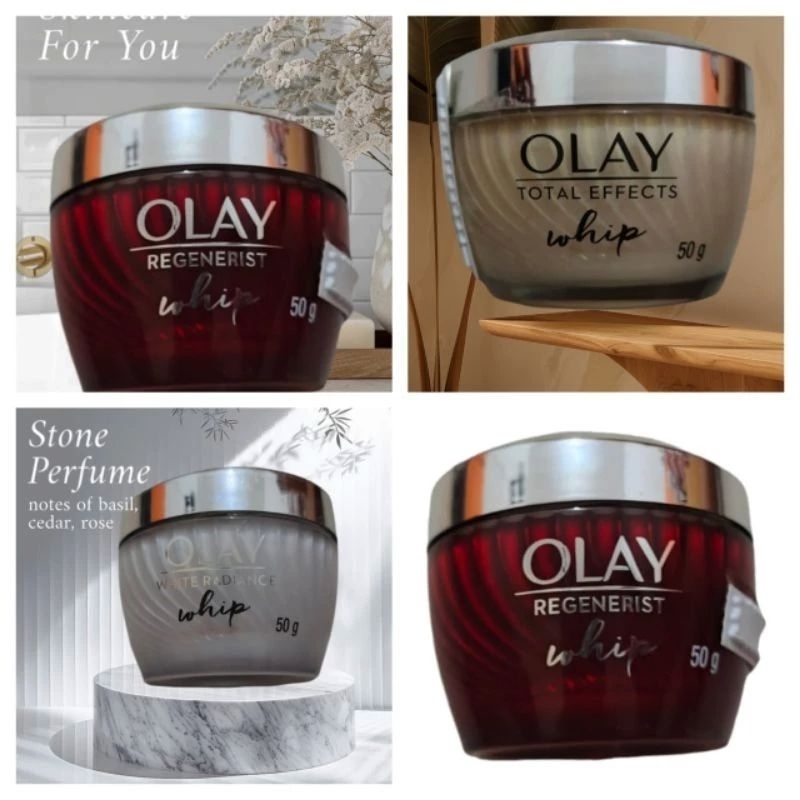 OLAY White Radiance Whip/total effect whip-pelembab wajah Regenerist whip 50gr