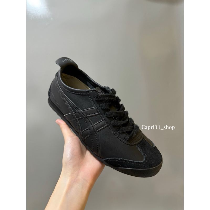 Sepatu Onitsuka Mexico 66 Triple Black / Full Black Free Kaos Kaki