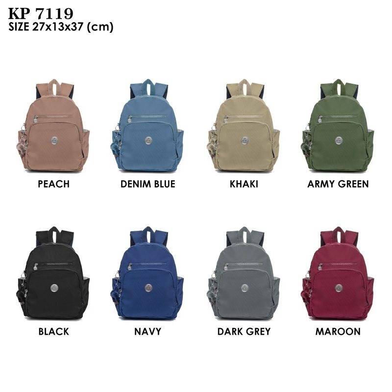 TAS PUNGGUNG NYLON PREMIUM HIGH KIPLING 7119 - RANSEL MEDIUM HANG OUT JALAN / RANSEL MEDIUM kp 2195 