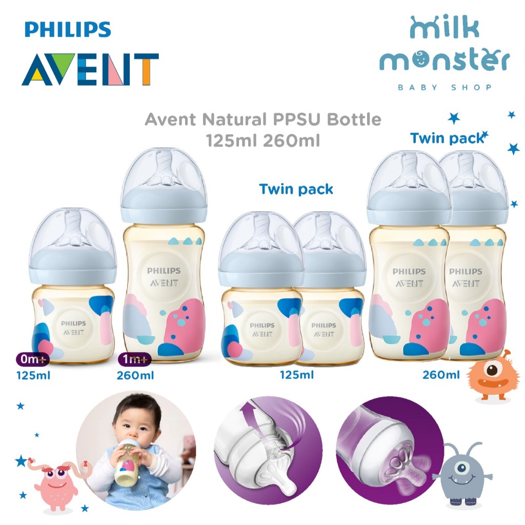 Philips Avent Natural PPSU Bottle 125ml 260ml / Botol susu philips avent ppsu