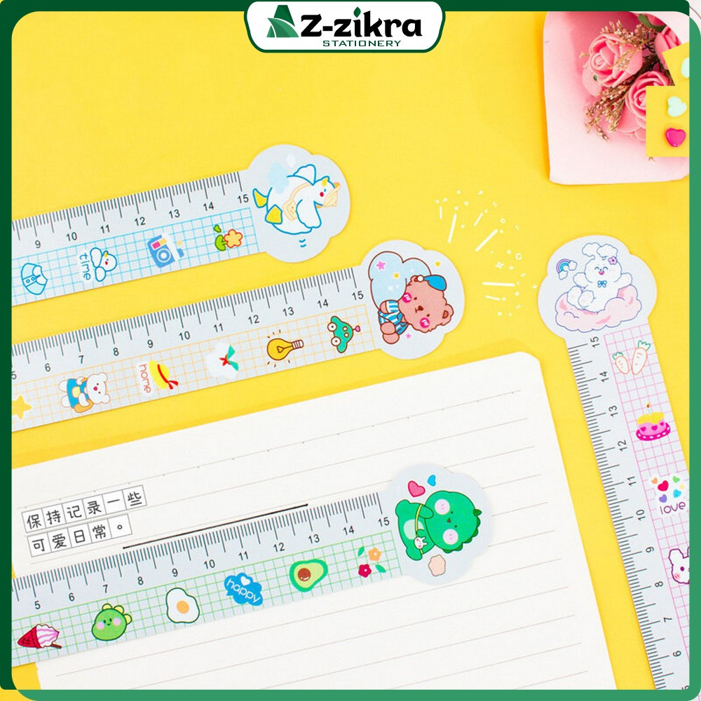 

Penggaris Anak Pelajar Plastik 15cm Karakter Lucu Alat Tulis Sekolah / Penggaris Lucu Pelajar Plastic Ruler Cartoon Serbaguna Az Zikra Stationery A91