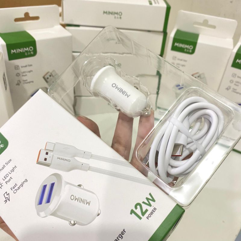 MINIMO MSF01-C Dual Port USB Car Charger With USB To Type-C Cable