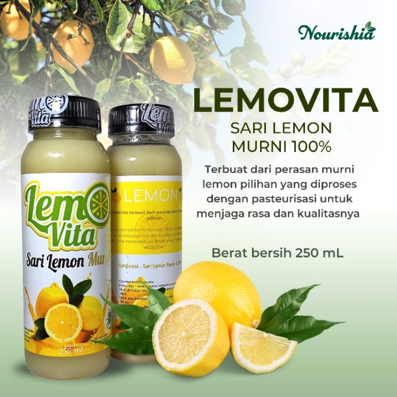 

Lemovita Sari lemon 100% Tanpa pengawet 250ml