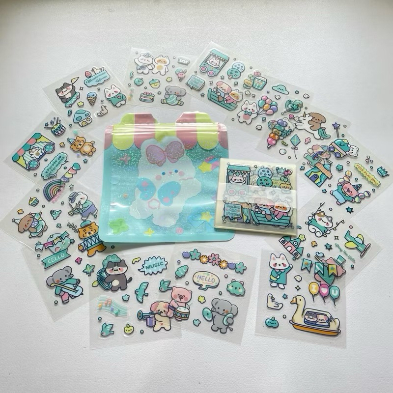 

25 lembar stiker + ziplock anti air hampers ulang tahun sticker IPHSHOP
