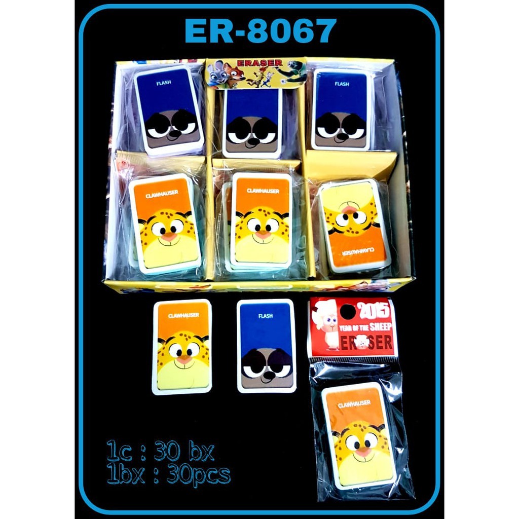 

1 Box/ 1 Kotak Isi 30 PENGHAPUS STIP ZOOTOPIA ER-8067