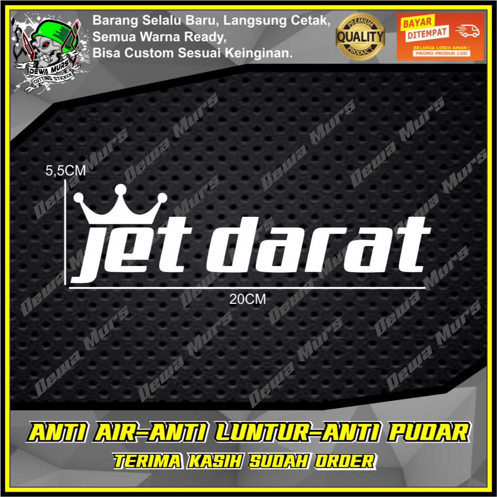 Cutting Sticker JET DARAT Sticker Cocok Buat Motor Dan Mobil