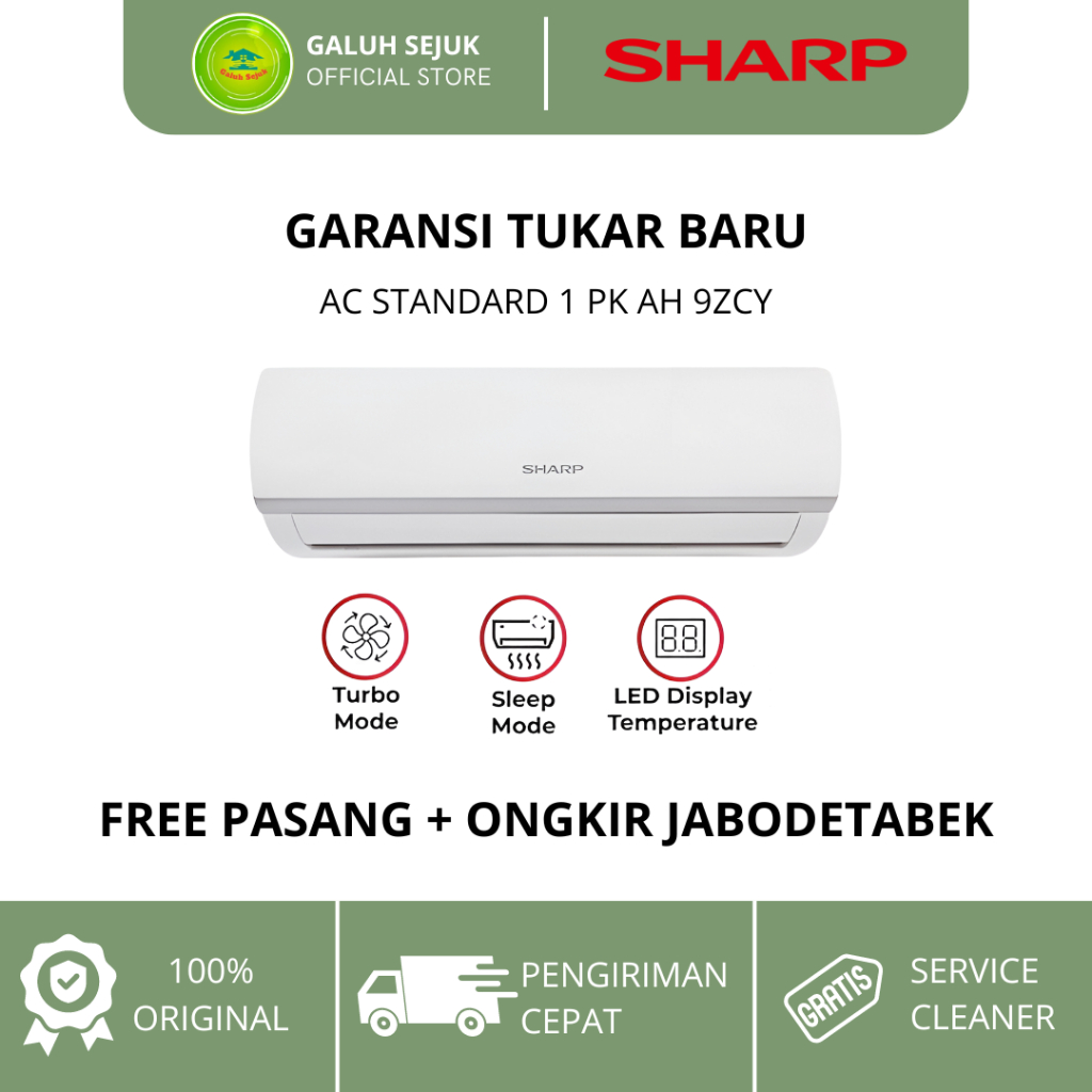 SHARP AC STANDARD 1 PK AH 9ZCY - AC SHARP 1PK