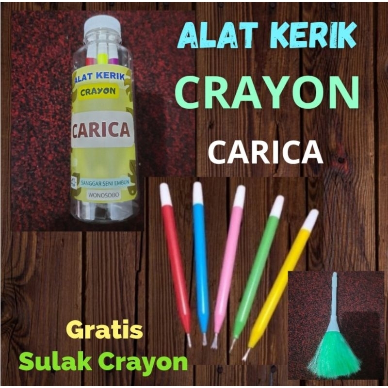 

ALAT KERIK GORES CRAYON CARICA ISI 5 BONUS KUAS CRAYON SIAP KIRIM