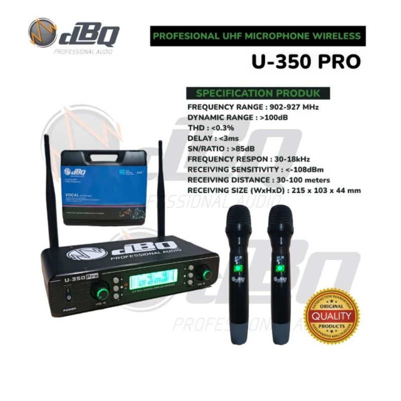 Mic Wireless dBQ U-350 Pro