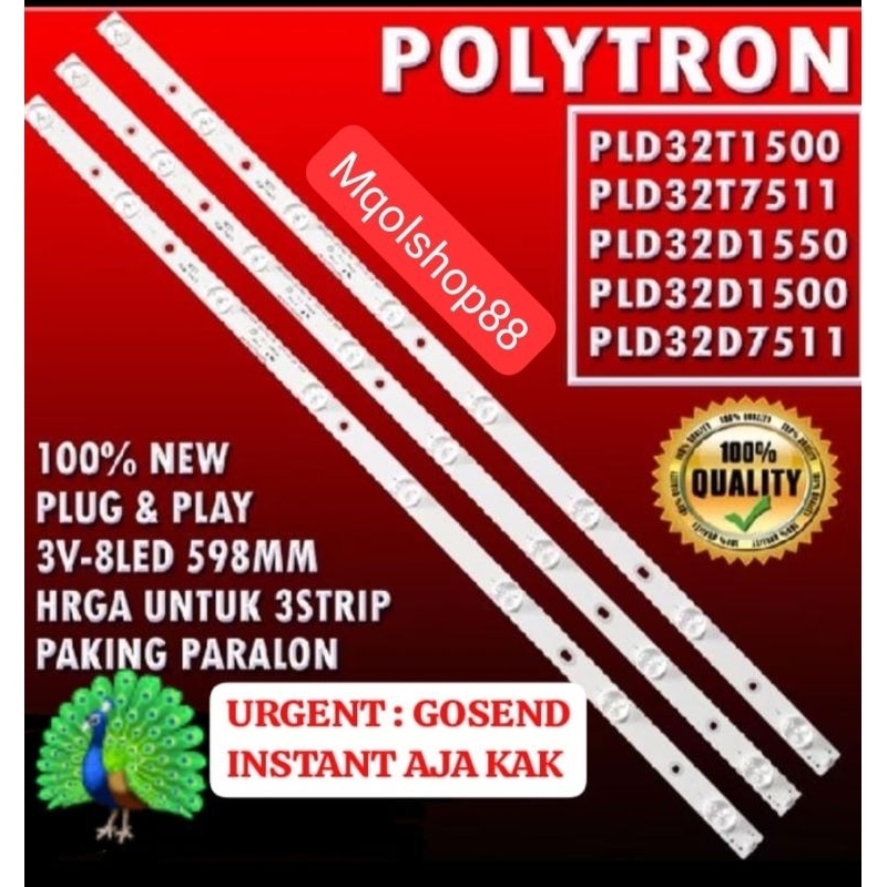 BACKLIGHT TV POLYTRON 32 INC PLD32T1500 PLD32T7511 PLD32D1550 PLD32D7511PLD 32D1500

 PLD 32T1500 32