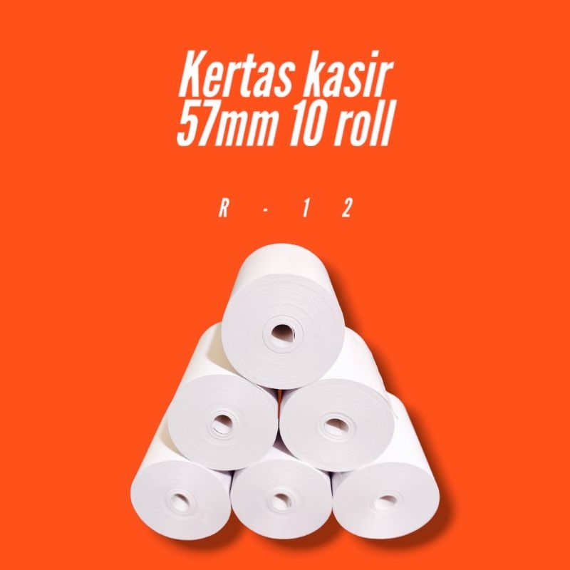 

KERTAS KASIR EDC BLUETOOTH 57X40 MM STRUK KASIR 58X40 MM 10 PCS