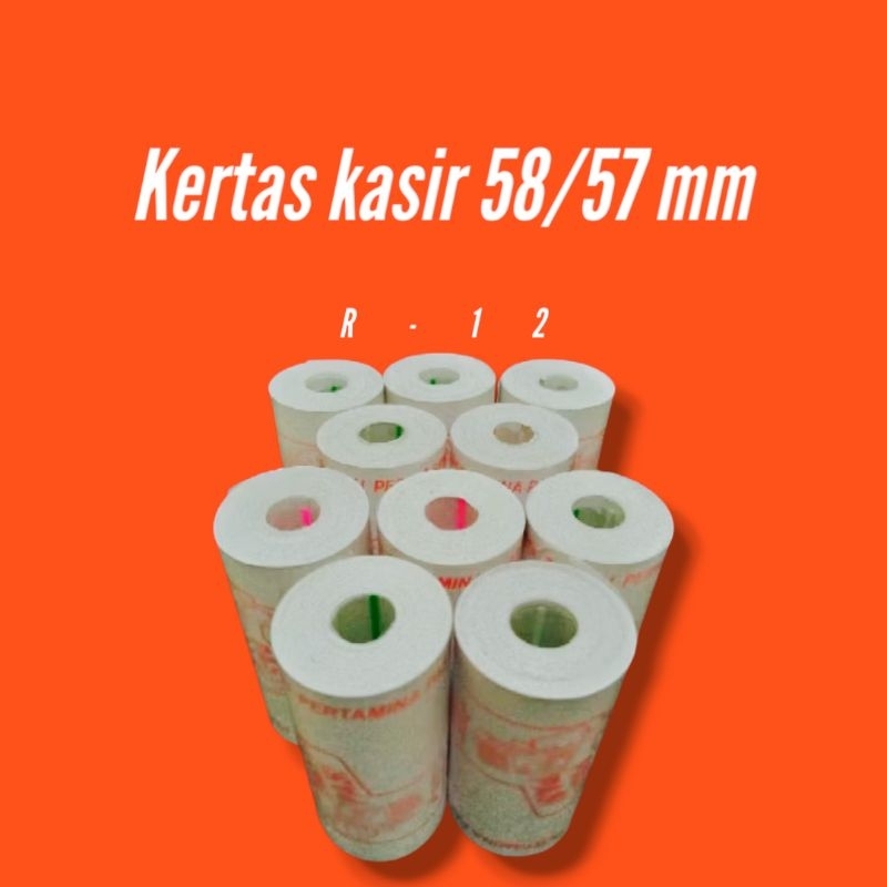 

10 PCS KERTAS KASIR 57X30 MM LOGO PASTI PAS STRUK KASIR 58X30 MM