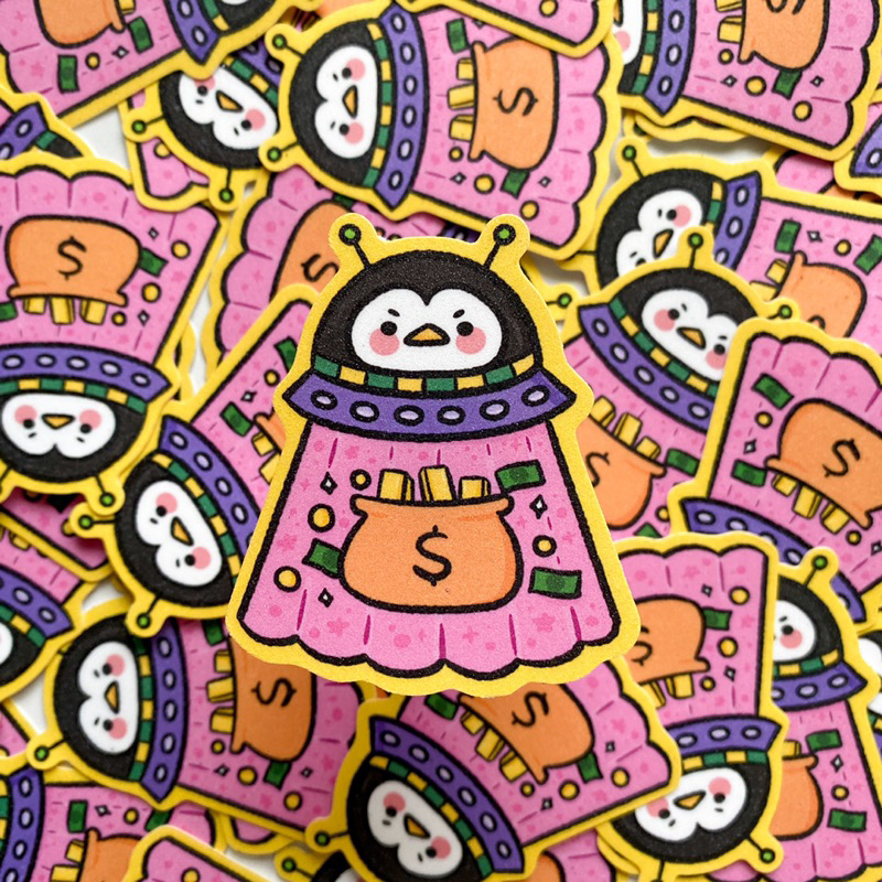 Doodly Moneyfesting Die Cut Sticker