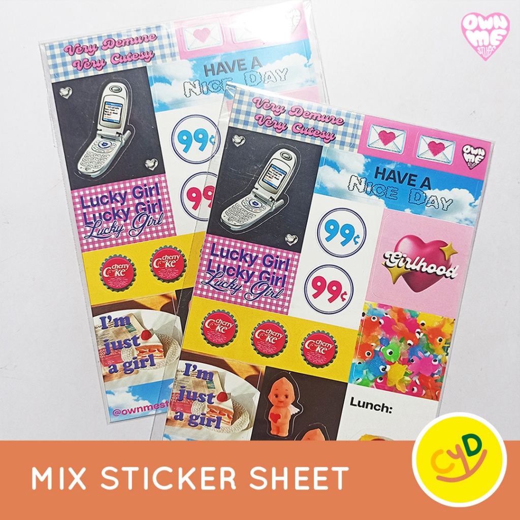 

Stiker Mix Sticker Sheet - Ownmestuff