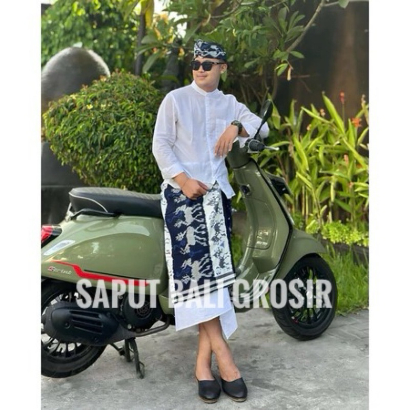 SAPUT BALI GROSIR - saput bali pria terbaru - tenun blanket-udeng-endek-kuning - saput anak laki-lak