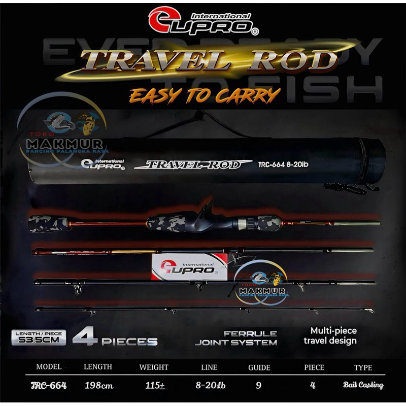 Joran BC EUPRO TRAVEL ROD TRC-664 BAITCASTING