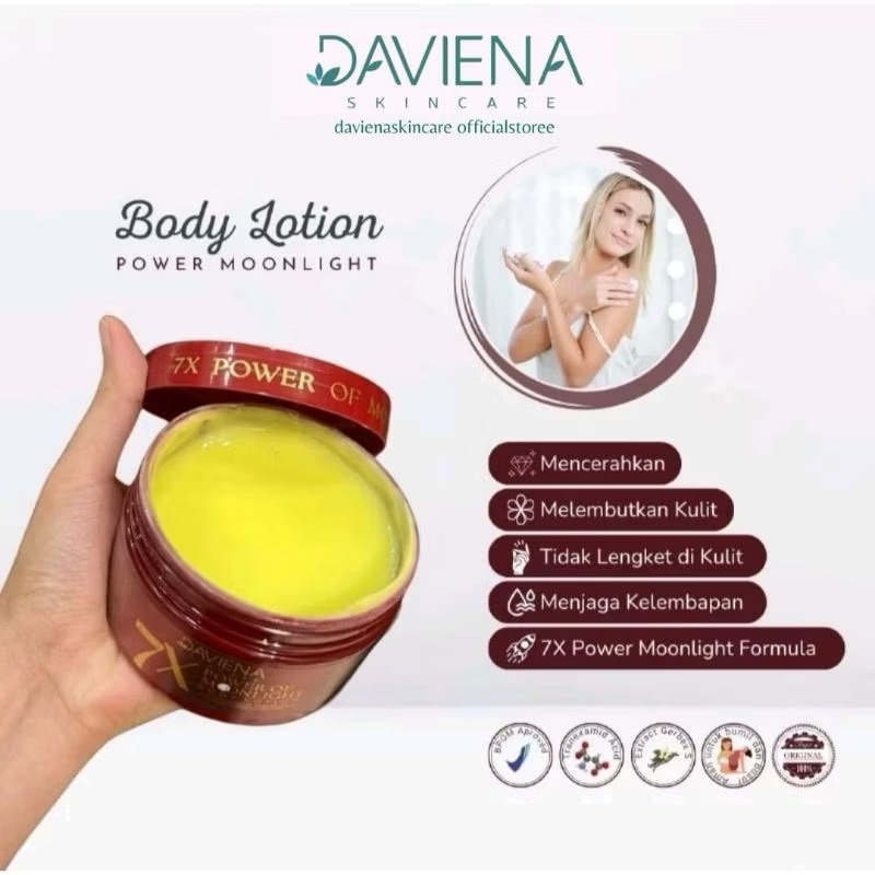 HANDBODY DAVIENA LOTION POWER MOONLIGHT DAVIENA SKINCARE LOTION DAVIENA MENCERAHKAN DOSIS TINGGI