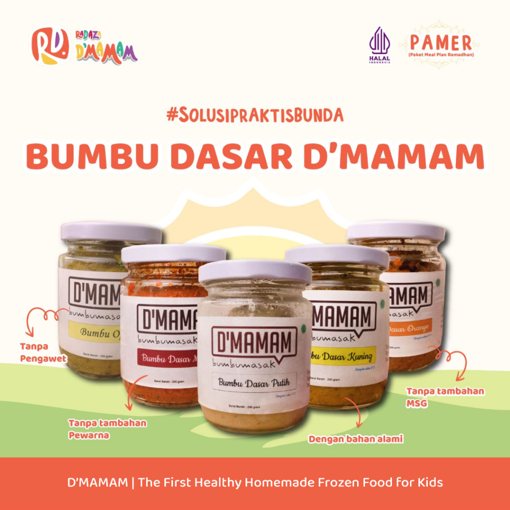 

Bumbu Masak Mpasi 200ml Bumbu Dasar Instant Alami Serbaguna Radaza D'MAMAM Tanpa Pengawet dan MSG