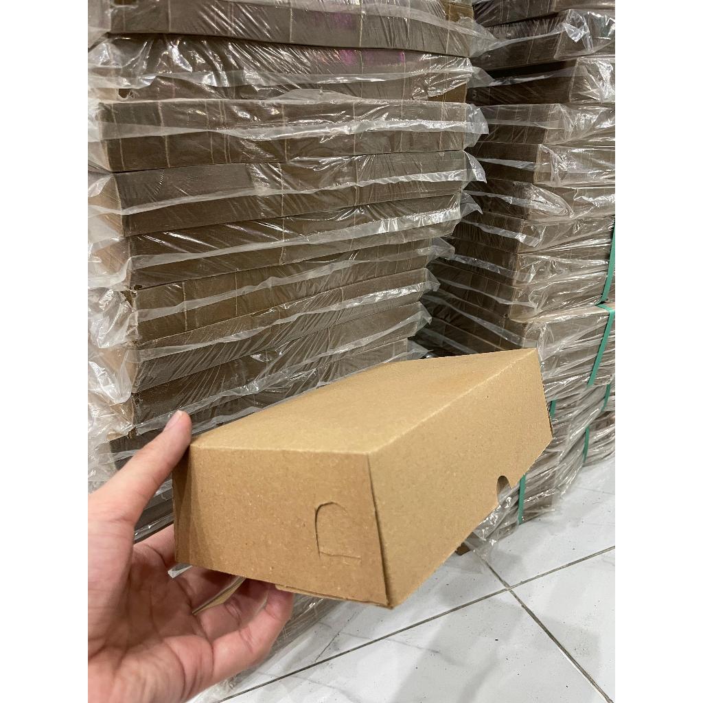 

[ GROSIR 100PCS ] Kotak Dus Kue NBK 19x12.5x6.5 Kraft Non Laminasi / Box Snack Roti Brownies Bolen Lemper Lapis