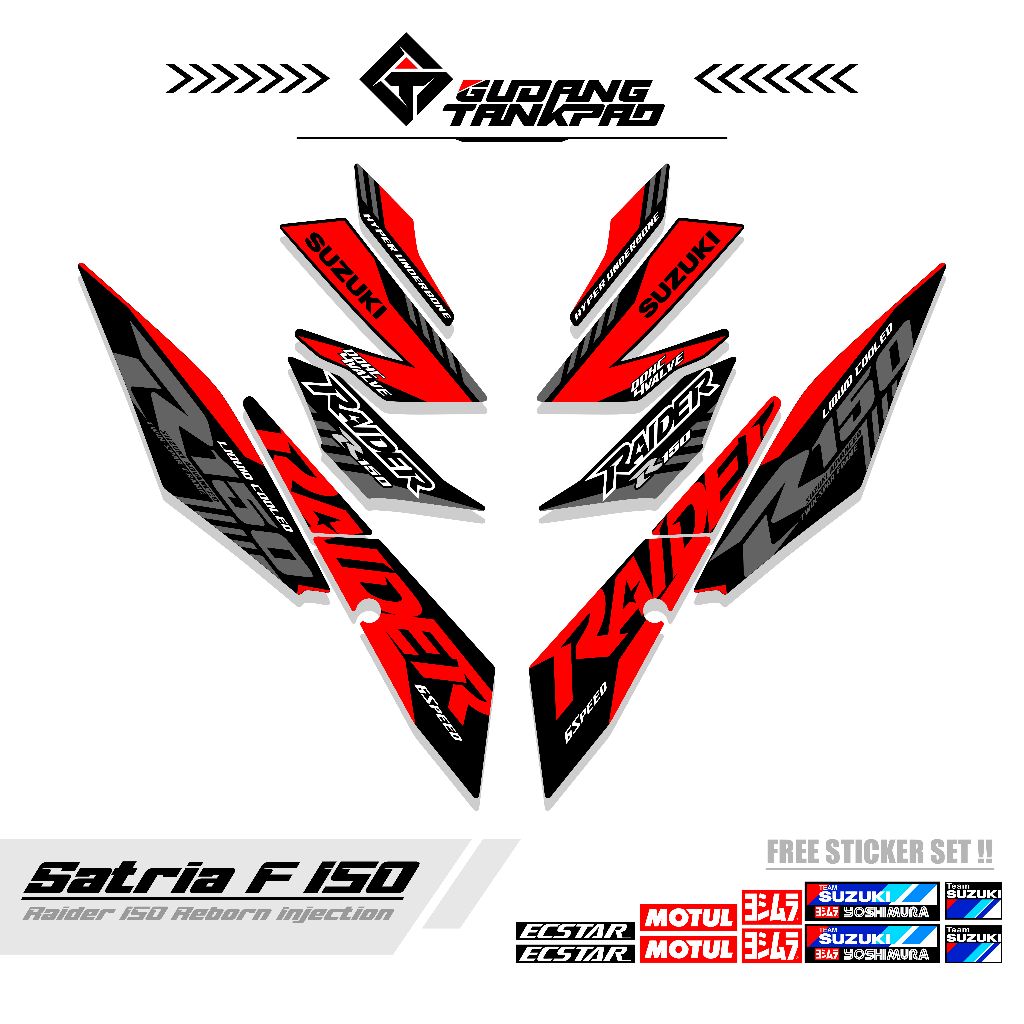 STRIPING SATRIA FU INJEKSI MTF 17 / STRIPING RAIDER / DECAL RAIDER 150 / STRIPING SATRIA FU FI / SAT