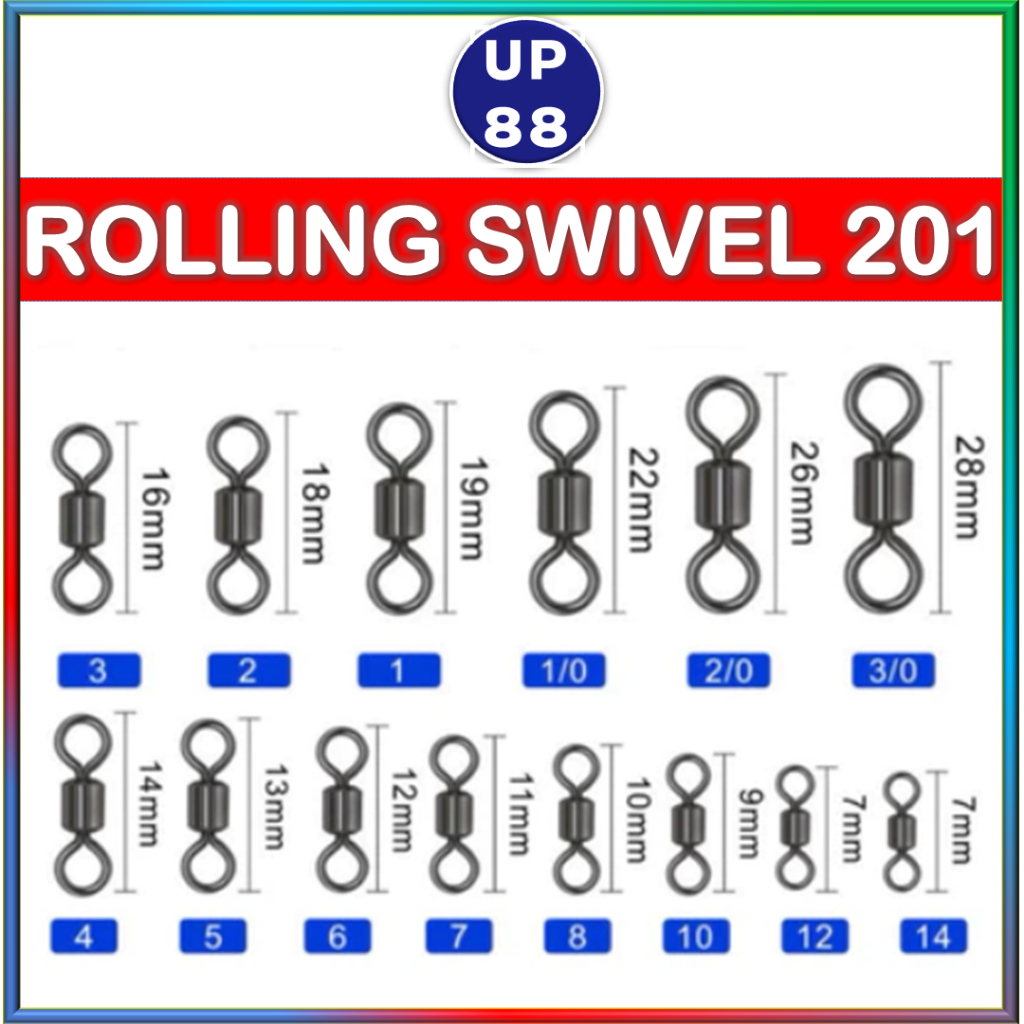 Kili Kili Pancing Rolling Swivel 201 1000pcs