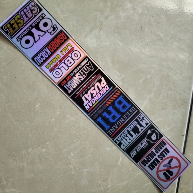 

STIKER KATA KATA ISI 17 PCS BAHAN HOLOGRAM | STIKER HOLOGRAM | STIKER PACK