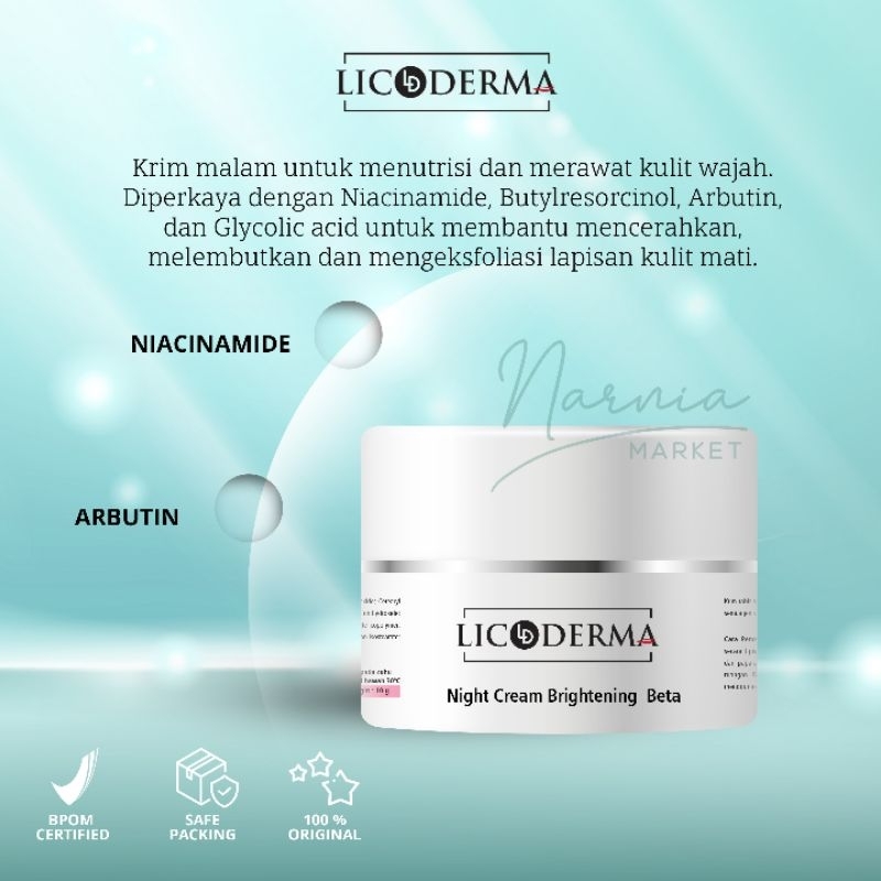 LICODERMA Night Cream Brightening Beta