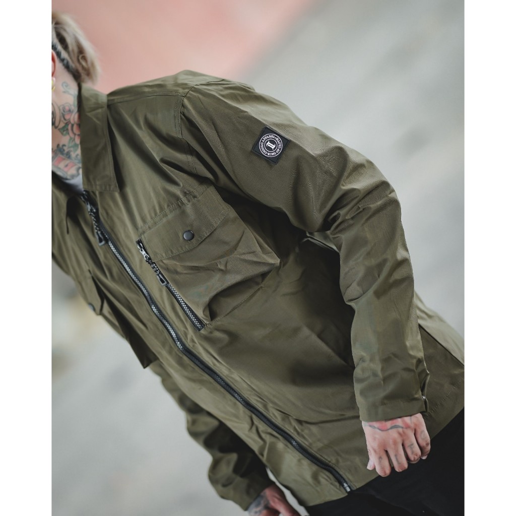 Overshirt Jacket Cringkle Army Green