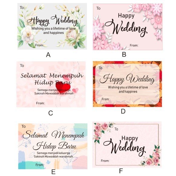 kartu ucapan happy wedding/Kartu ucapan nikah
