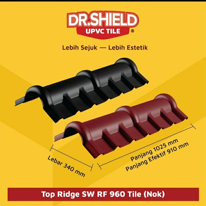Top Ridge Dr shield RF 960/Nok genteng Dr Shield
