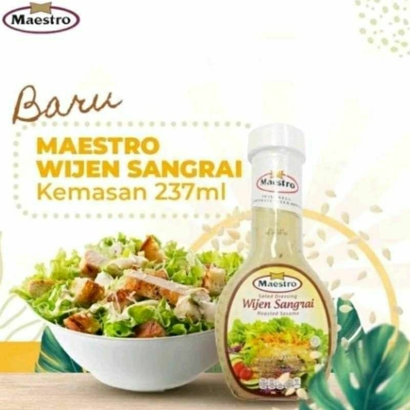 

Maestro wijen sangrai salad dressing botol 237 gram
