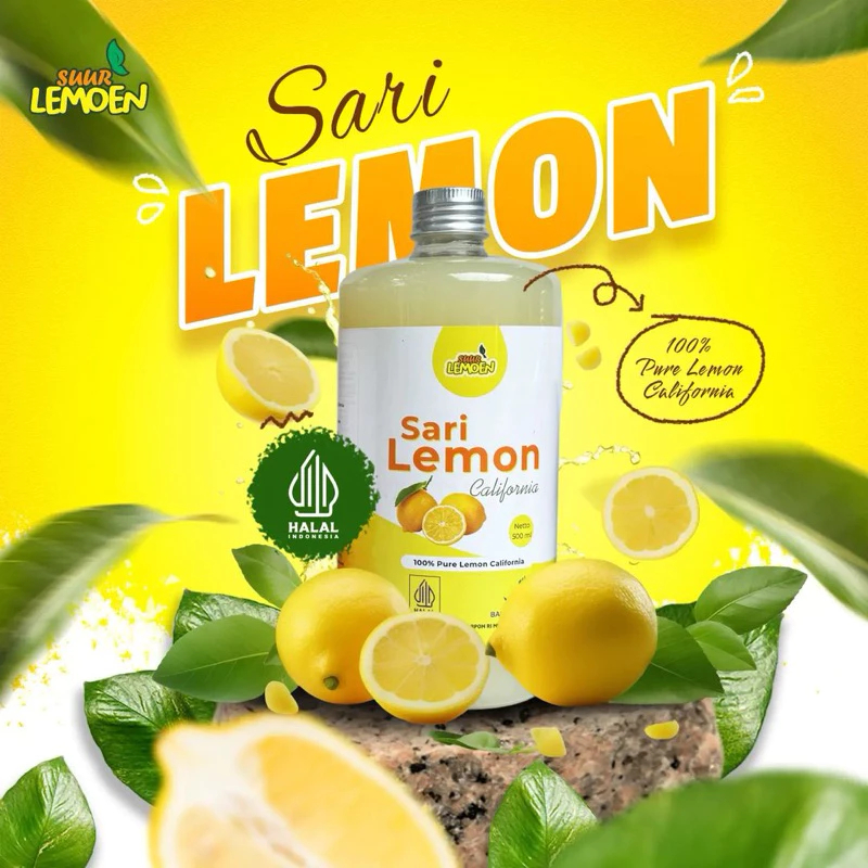 

Sari Lemon / Air Lemon Murni / Minuman Diet 250ml - 500ml | Lemon California By Suur Lemoen NSI